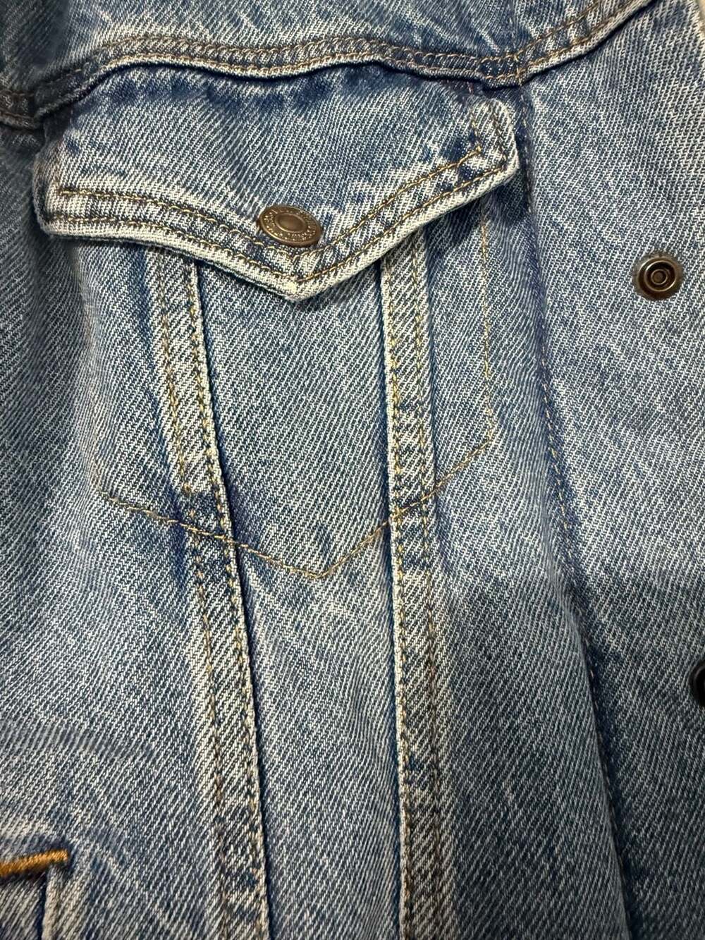 Levi's Sherpa Lined Denim Trucker Jacket Blue Size S - Picture 3 of 5